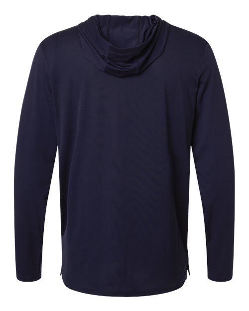 Under Armour 6014164, Men's Team Vanish Hooded Long Sleeve T-shirt, Midnight Navy/ White