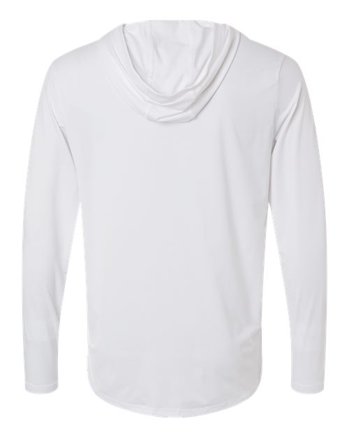 Under Armour 6014164, Men's Team Vanish Hooded Long Sleeve T-shirt, White/ Pitch Grey