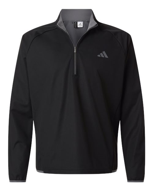 Adidas A2027, Men's Ultimate365 Wind Quarter-zip Pullover, Black
