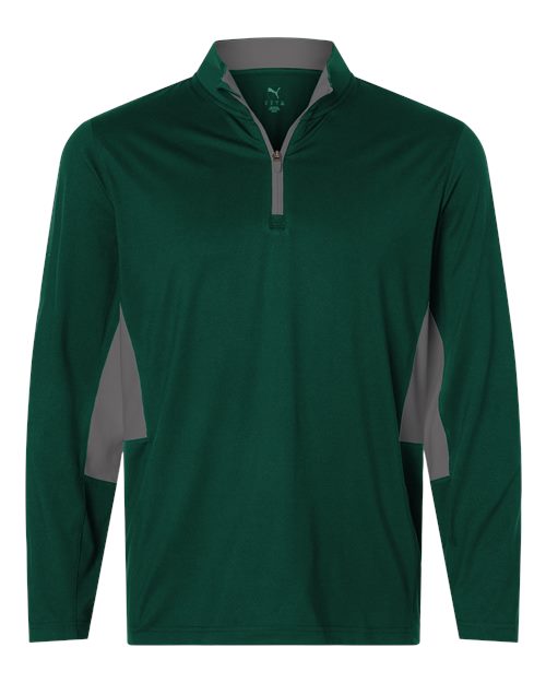 Puma Golf 628858, Men's Pure 2.0 Quarter-zip, Dark Myrtle/ Slate Sky