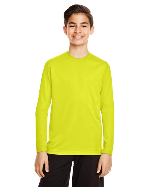 Youth Zone Performance Long Sleeve T-Shirt - - 13869 3-3.9 oz 684D9 AB Exclusive Brands CA New ab Crewneck Explore School & Team - Back to School Explore School & Team - K-12 Explore School & Teams Long Sleeves Moisture-Management New AB Performance Polyester - 100% S&S Exclusive Brands Safety Say Yes to S&S Side Seams T-Shirts T-Shirts - Long Sleeve Team 365 Tops TT11YL Youth