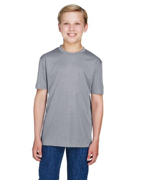 Youth Sonic Heather Performance T-Shirt - - 13941 3-3.9 oz 674D9 AB Exclusive Brands Back to School 2025 CA CA New ab Crewneck Moisture-Management New AB Performance Polyester - 100% S&S Exclusive Brands Short Sleeves Side Seams T-Shirts T-Shirts - Premium Team 365 Tops TT11HY Youth