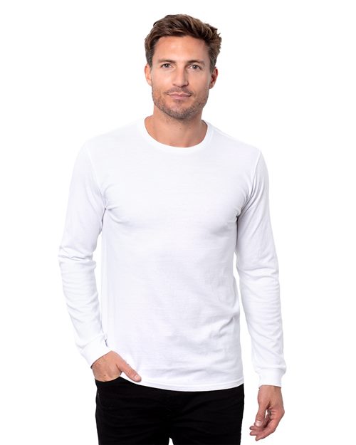 Unisex Epic CVC Long Sleeve T-Shirt - - 14015 4-4.9 oz 818E0 CA New ab Crewneck Long Sleeves Mens & Unisex New AB Recycled Sustainable Materials Sustainable Styles T-Shirts T-Shirts - Long Sleeve T3001 Threadfast Apparel Tops