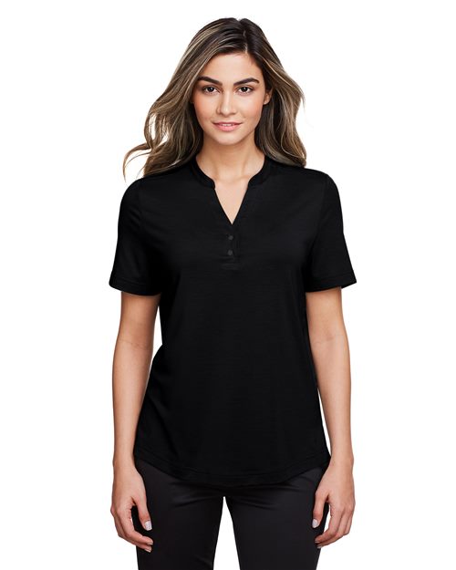 Women's JAQ Snap-Up Stretch Performance Polo - - 14042