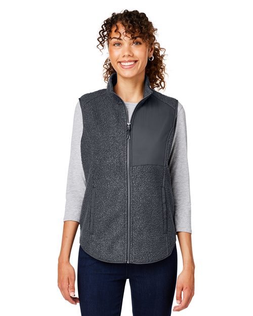 Women's Aura Sweater Fleece Vest - - 14143 11-11.9 oz 202D3 AB Exclusive Brands CA New ab Fleece Full-Zips Jackets NE714W New AB North End Outerwear Pockets Polyester - 100% S&S Deep Deals Vests Womens Zips