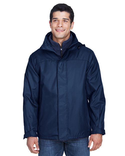 Men's 3-in-1 Insulated Jacket - - 14154 134D3 8-8.9 oz 88130 AB Exclusive Brands CA New ab Hooded Jackets Mens & Unisex New AB North End Nylon Outerwear Performance Thermals Water Resistant