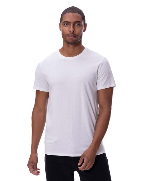 Unisex Ultimate NFC Tap T-Shirt - - 14305 White NFC 180NFC 4-4.9 oz 779E0 CA New ab Cotton - 100% Crewneck Mens & Unisex New AB Short Sleeves Sustainable Manufacturing Sustainable Materials Sustainable Styles T-Shirts T-Shirts - Premium Threadfast Apparel Tops