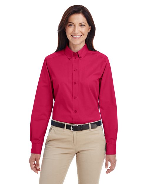 Women's Foundation Cotton Twill Shirt with Teflon - - 14386 260B9 6-6.9 oz AB Exclusive Brands CA New ab Cotton - 100% Dress Shirts Harriton Long Sleeves M581W New AB S&S Deep Deals S&S Exclusive Brands Stain Resistant Teflon Tops Womens Workwear Wovens Wovens & Dress Shirts