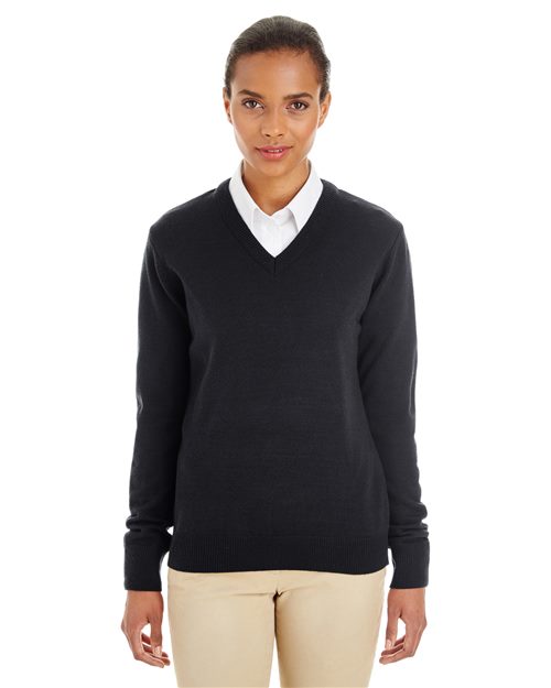 Women's Pilbloc V-Neck Sweater - - 14389 11-11.9 oz 232B9 AB Exclusive Brands CA New ab Harriton Long Sleeves M420W New AB S&S Exclusive Brands Sweaters Tops V-Neck Womens Wovens Wovens & Dress Shirts