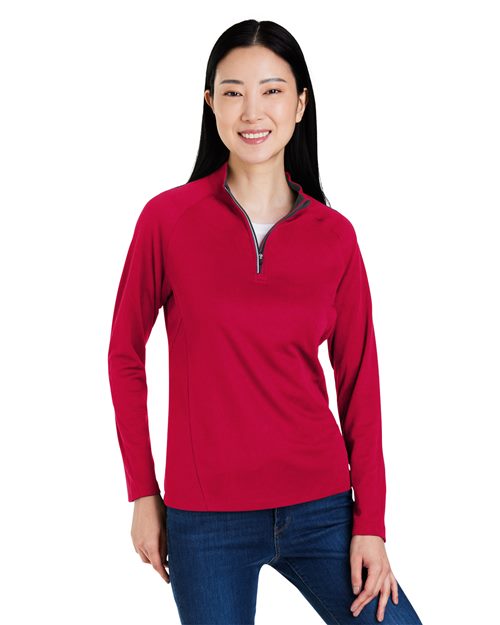 Women's Origin Performance Pique Quarter-Zip Pullover - - 14489 289A7 4-4.9 oz AB Exclusive Brands Activewear Antimicrobial CA New ab CE418W CORE365 Long Sleeves Moisture-Management New AB Performance Pique Polos & Knits Polyester - 100% Pullovers Quarter-Zips Raglans S&S Exclusive Brands Spiritwear Sun/UV Protection Tear Away Tops Womens Zips