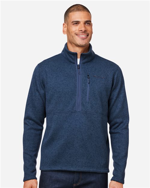 Men's Drop Line Half-Zip Jacket - - 14802 722D1 Apparel CA New ab Fleece Full-Zips Long Sleeves M16221 Marmot Mens & Unisex New AB Outerwear Pockets Polyester - 100% Pullovers Quarter-Zips Recycled Tops
