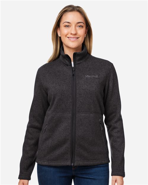 Women's Drop Line Fleece Jacket - - 14815 726D1 CA New ab Fleece Full-Zips Jackets M16250 Marmot New AB Outerwear Pockets Polyester - 100% Recycled Tops Womens