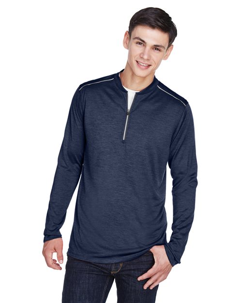 Men's Kinetic Performance Quarter-Zip Pullover - - 15341 204A7 4-4.9 oz AB Exclusive Brands Activewear Antimicrobial CA New ab CE401 CORE365 Long Sleeves Mens & Unisex Moisture-Management New AB Performance Polos & Knits Polyester - 100% Pullovers Quarter-Zips S&S Exclusive Brands Spiritwear Sun/UV Protection Tops Zips