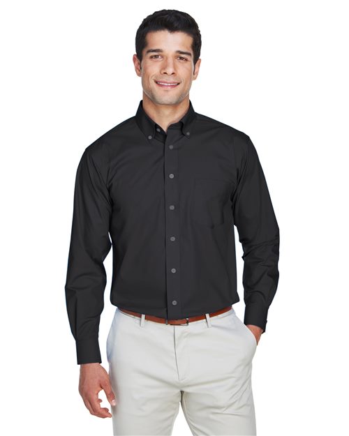 Men's Crown Collection® Broadcloth Woven Dress Shirt - - 15658 - Toronto Screen Printing- Color