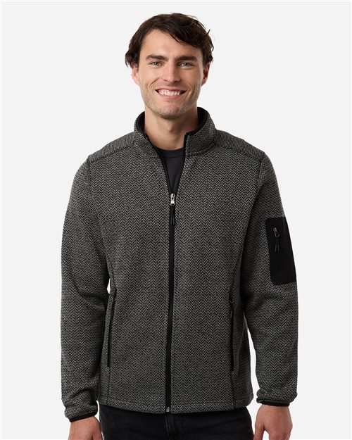 Men's Jasper Full-Zip Fleece Jacket - - 16180 003D3 2026 What's New - Outerwear 9-9.9 oz Apparel CA New ab Fleece Full-Zips Jackets Long Sleeves Mens & Unisex NE730 New North End Outerwear Polyester Recycled Sustainable Materials Sustainable Styles