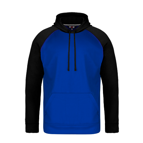 L01630 - Oakland - Adult Polyester Pullover Hooded Sweatshirt Blue Black 1630 adult CX2 hoodie mens team