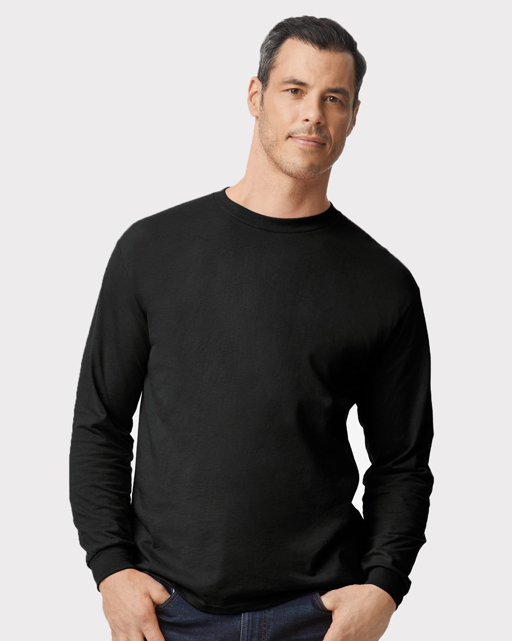 Gildan 8400, Unisex Dryblend 50/50 Long Sleeve T-shirt, Ash
