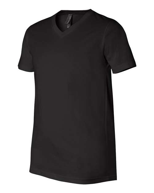 BELLA + CANVAS 3005, Unisex Jersey V-neck Tee, Black