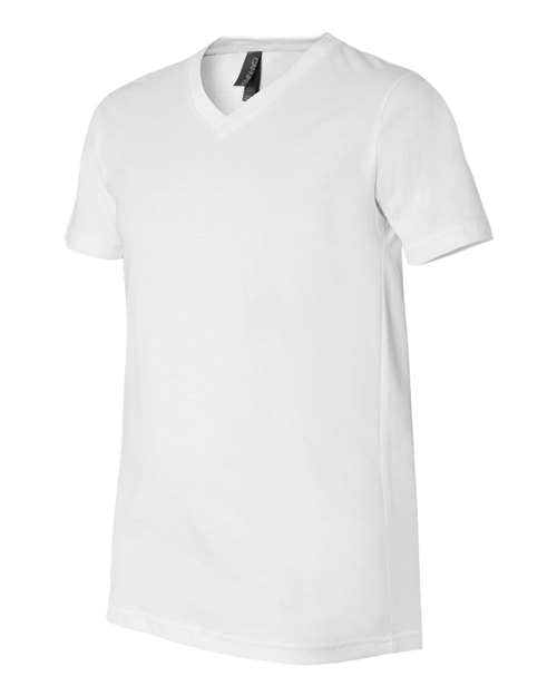 BELLA + CANVAS 3005, Unisex Jersey V-neck Tee, White