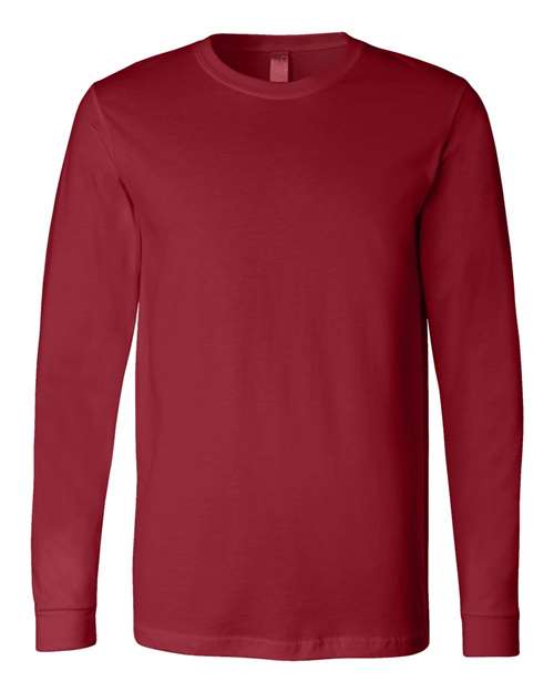 Unisex Jersey Long Sleeve Tee - Cardinal - - 123