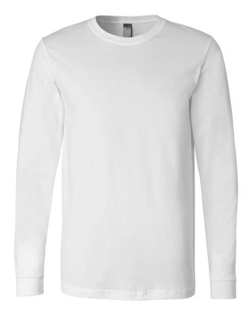 Unisex Jersey Long Sleeve Tee - White - - 123