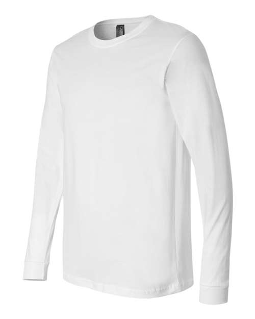 BELLA + CANVAS 3501, Unisex Jersey Long Sleeve Tee, White