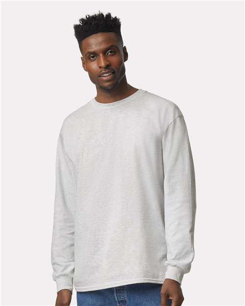 Gildan 2400, Unisex Ultra Cotton Long Sleeve T-shirt, Ash