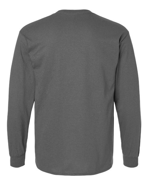 Gildan 2400, Unisex Ultra Cotton Long Sleeve T-shirt, Charcoal