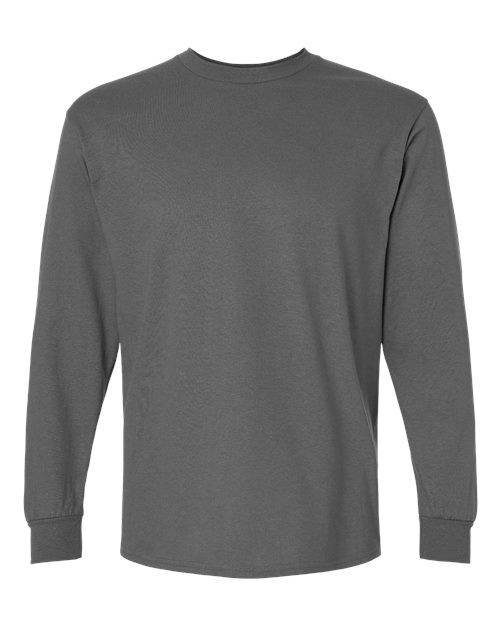 Gildan 2400, Unisex Ultra Cotton Long Sleeve T-shirt, Charcoal