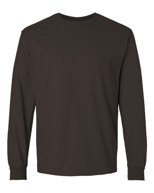 Gildan 2400, Unisex Ultra Cotton Long Sleeve T-shirt, Dark Chocolate