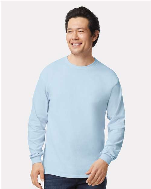 Gildan 2400, Unisex Ultra Cotton Long Sleeve T-shirt, Light Blue