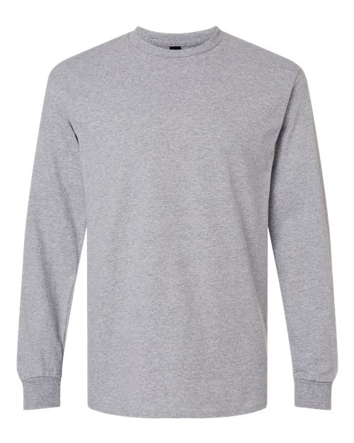 Gildan 2400, Unisex Ultra Cotton Long Sleeve T-shirt, Sport Grey
