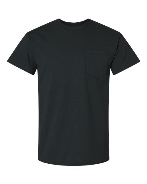 Gildan 2300, Unisex Ultra Cotton Pocket T-shirt, Black