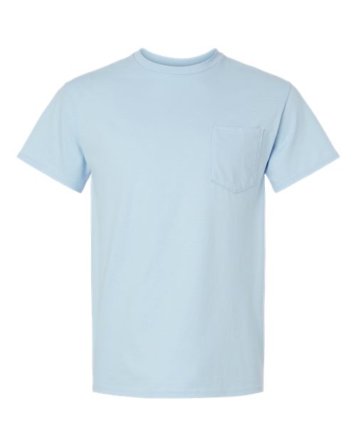 Gildan 2300, Unisex Ultra Cotton Pocket T-shirt, Light Blue