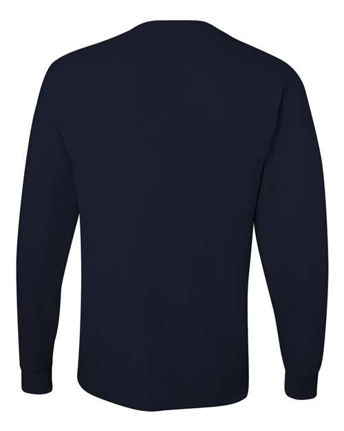 JERZEES 29LSR, Unisex Dri-power Long Sleeve 50/50 T-shirt, J. Navy