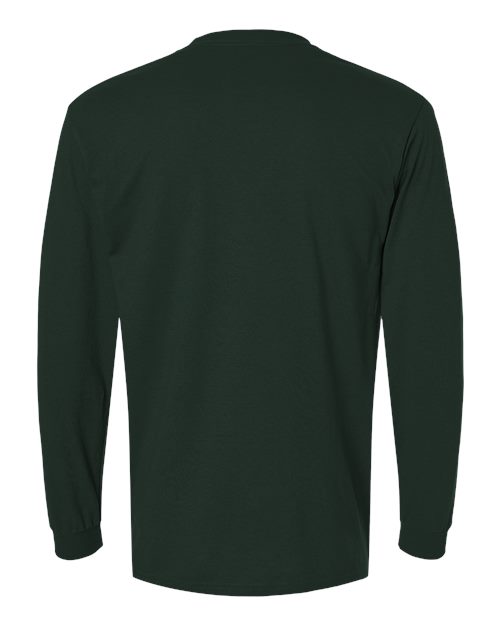 Gildan 8400, Unisex Dryblend 50/50 Long Sleeve T-shirt, Forest Green