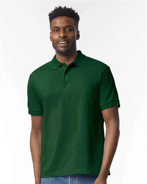 Gildan 8800 Unisex DryBlend® Jersey Polo Forest Green Cotton Cotton-Poly Blend Jersey Midweight Moisture-Wicking Polos Polos & Knits Polyester Regular Fit Sport / Athletic Tear-Away Label Tops Womens Womens Tops