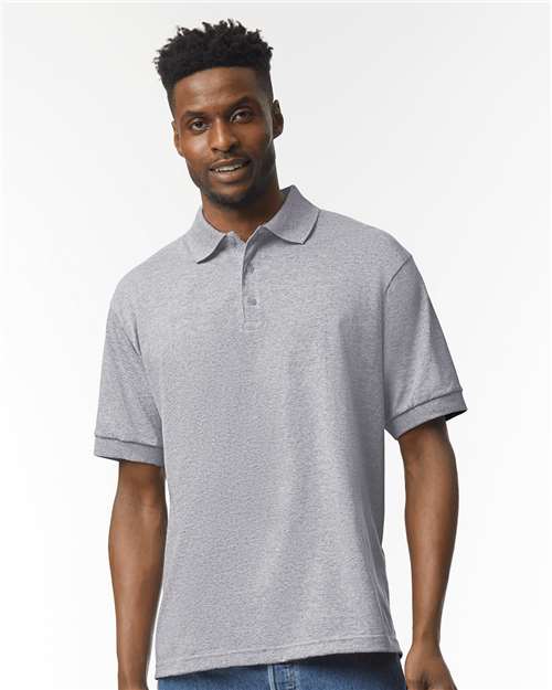 Gildan 8800 Unisex DryBlend® Jersey Polo Sport Grey Cotton Cotton-Poly Blend Jersey Midweight Moisture-Wicking Polos Polos & Knits Polyester Regular Fit Sport / Athletic Tear-Away Label Tops Womens Womens Tops