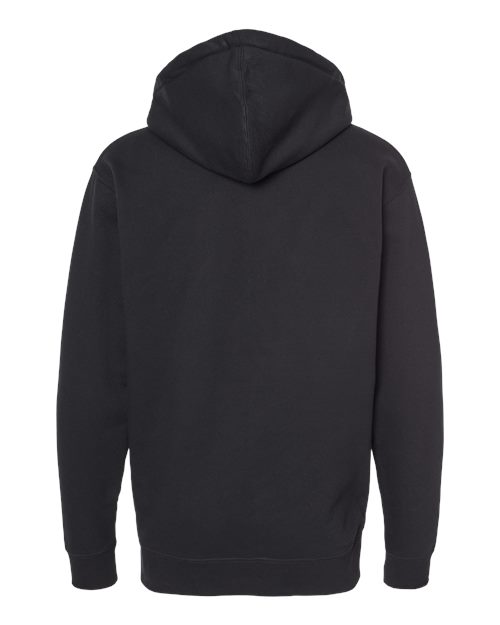 Independent Trading Co. IND4000Z, Unisex Heavyweight Full-zip Hooded Sweatshirt, Black