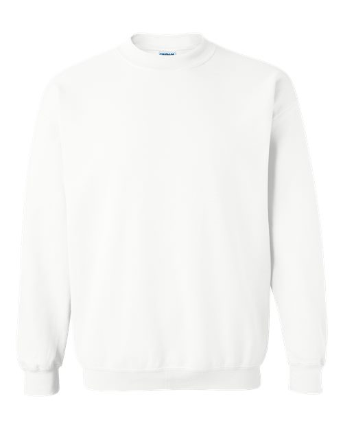 Gildan 18000, Unisex Heavy Blend Crewneck Sweatshirt, White