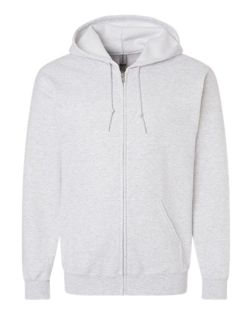 Gildan 18600, Unisex Heavy Blend Full-zip Hooded Sweatshirt, Ash