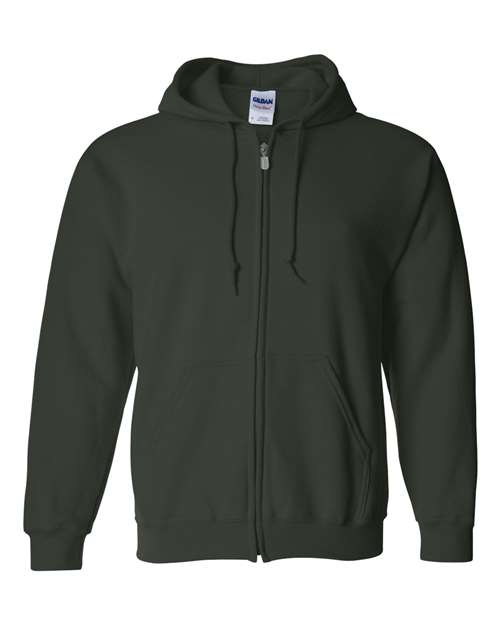 Gildan 18600, Unisex Heavy Blend Full-zip Hooded Sweatshirt, Forest