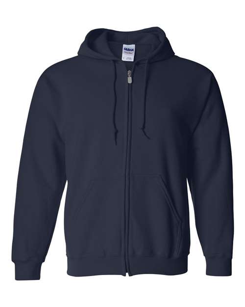 Gildan 18600, Unisex Heavy Blend Full-zip Hooded Sweatshirt, Navy