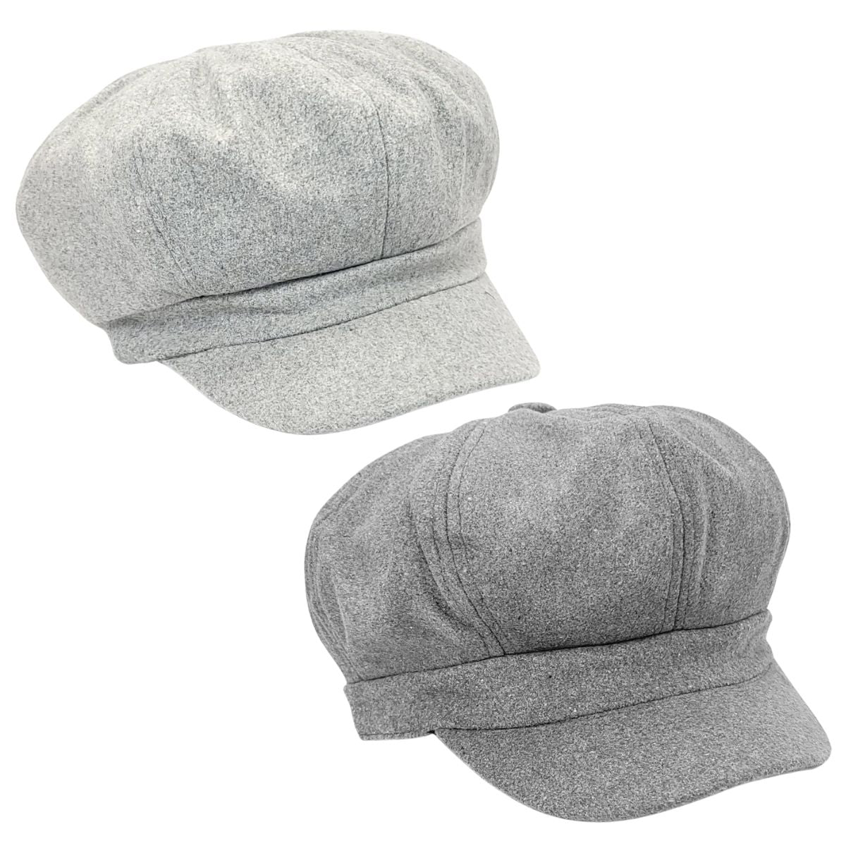 Newsboy Hat - Solid Colour, Light Grey & Grey Dozen Special Mix&Match