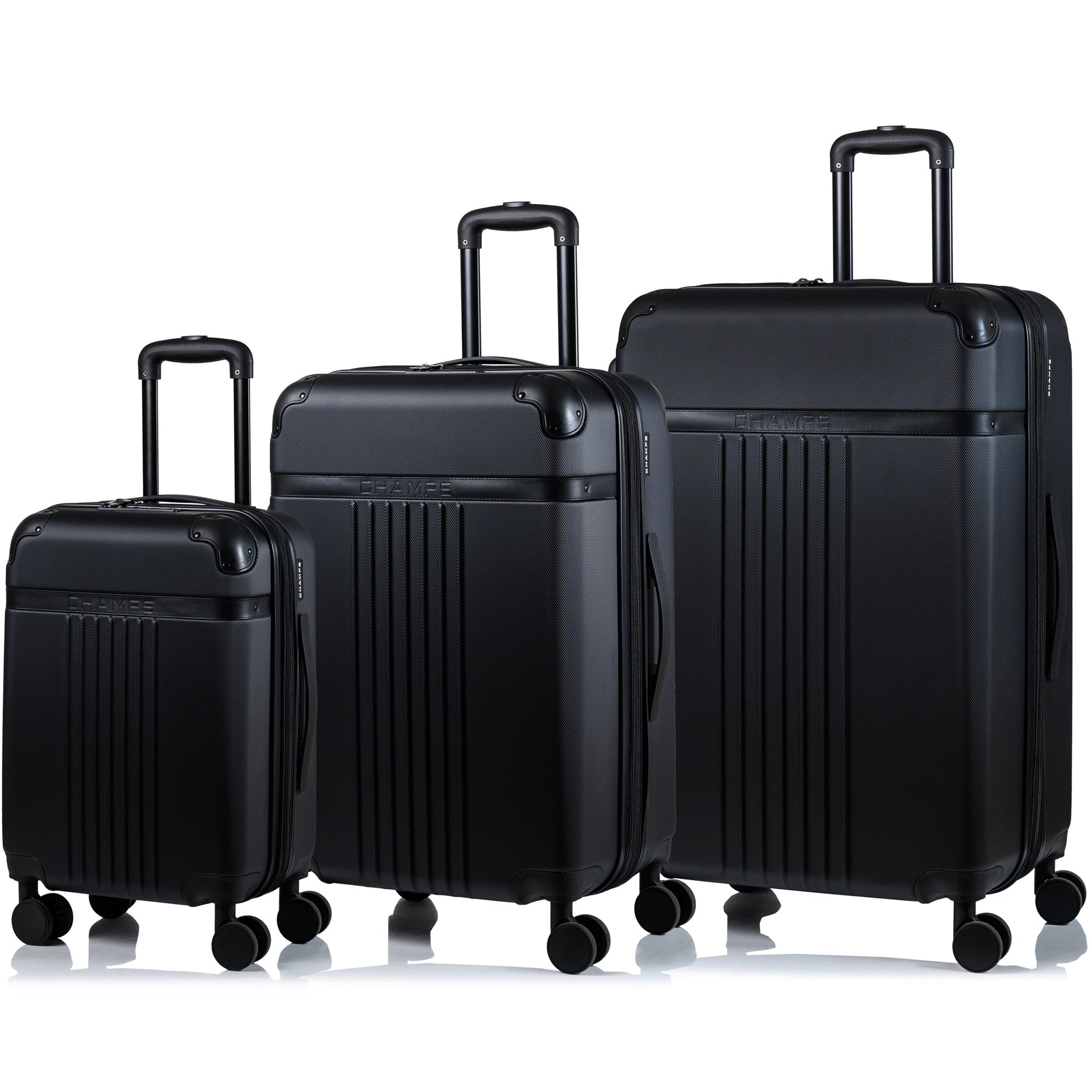 Vintage Black / 3-Piece Luggage Set Black Champs Luggage Shopify Collective