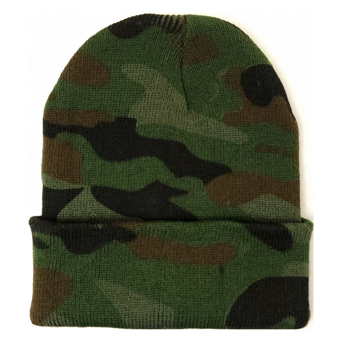 Plain Toque - Green Camo, with Cuff Dozen Special