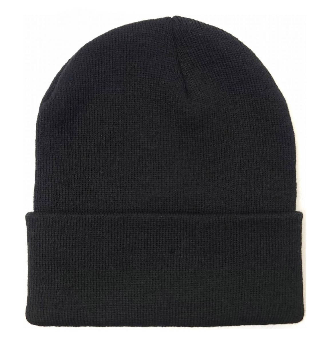 Plain Toque - Regular Size with Cuff Regular Black Dozen Special Fashion Knit