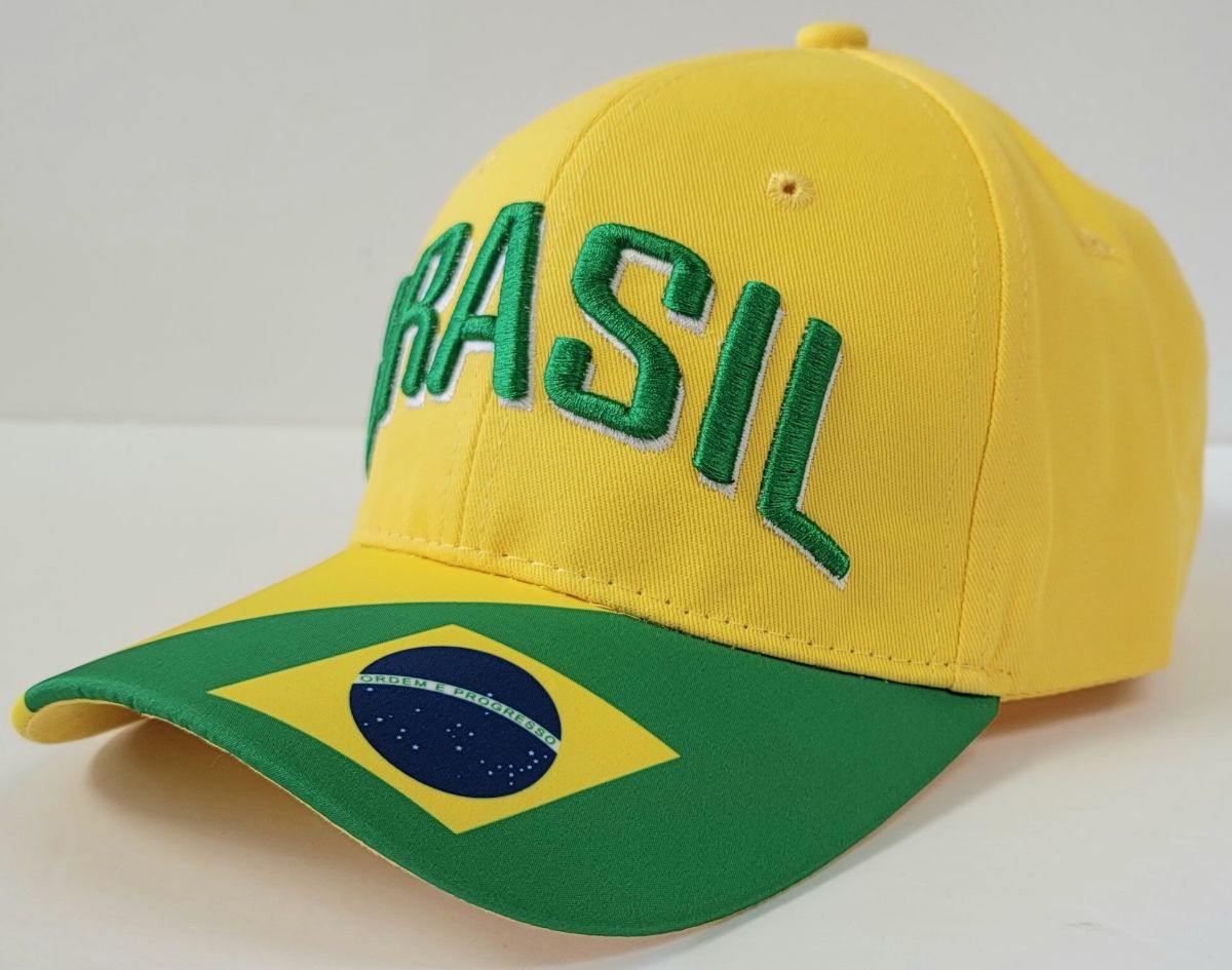 Soccer National Flag Logo cap - BRASIL, OSFA, 1901BRS Sports team
