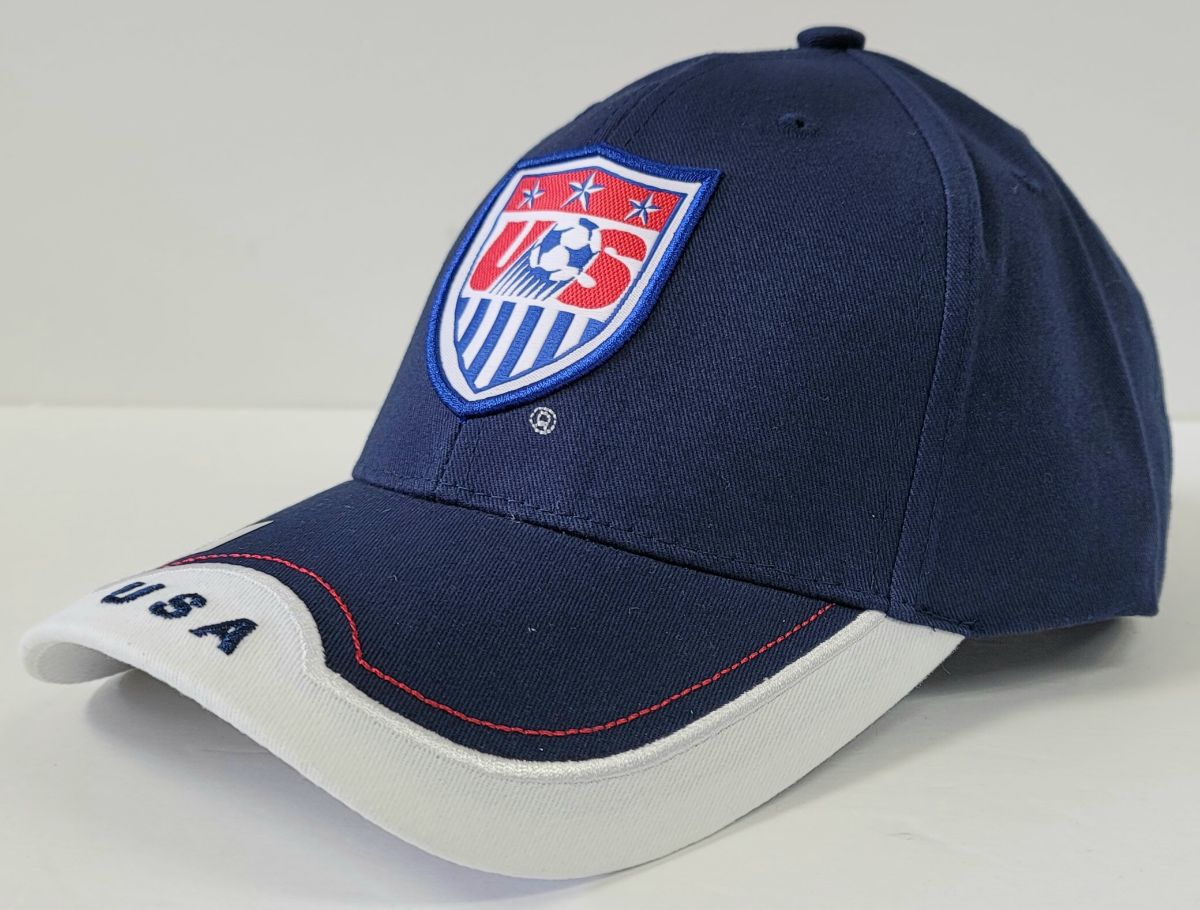 Soccer National Team Logo cap - USA, White & Navy OSFA, SNTUSA Sports team