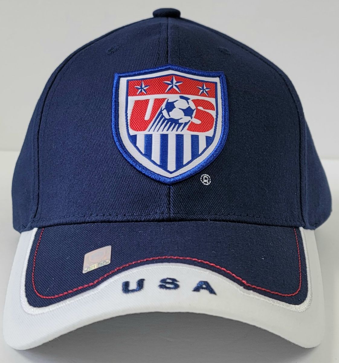 Soccer National Team Logo cap - USA, White & Navy OSFA, SNTUSA Navy OSFA Sports team